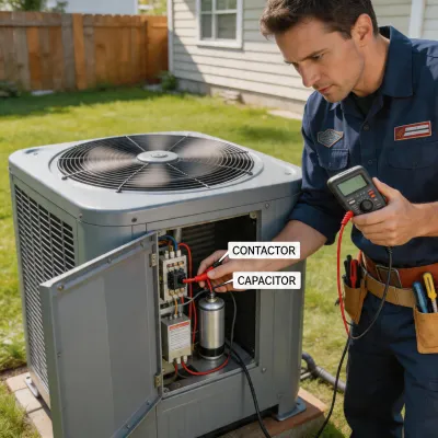 ac fan turns on but not condenser